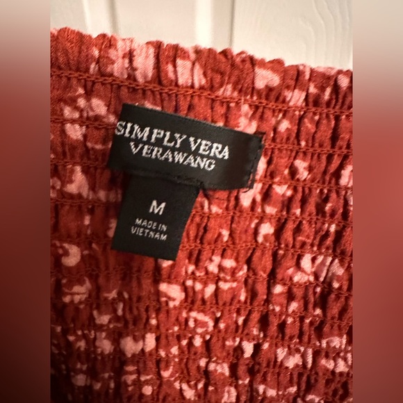 Simply Vera Wang Maroon/Pink Leopard Design Tank Top BNWT Size M - Picture 3 of 3